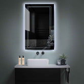 Specchio LED Verticale | Controllo tramite interruttore a muro | Luce bianca fredda - Reyze Serie Good Vibes Modello 3